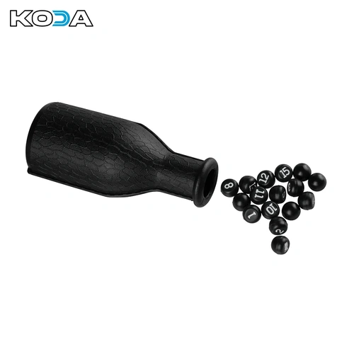 Tally Balls & Bottle - Black Plastic