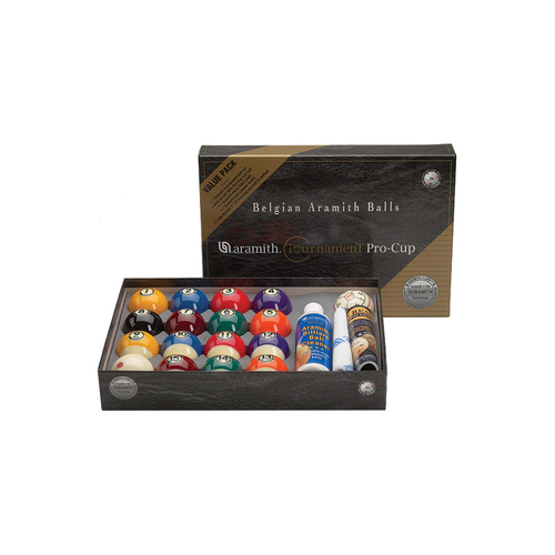 Aramith Tournament Pro Cup Billiard Ball Value Pack for American Pool 