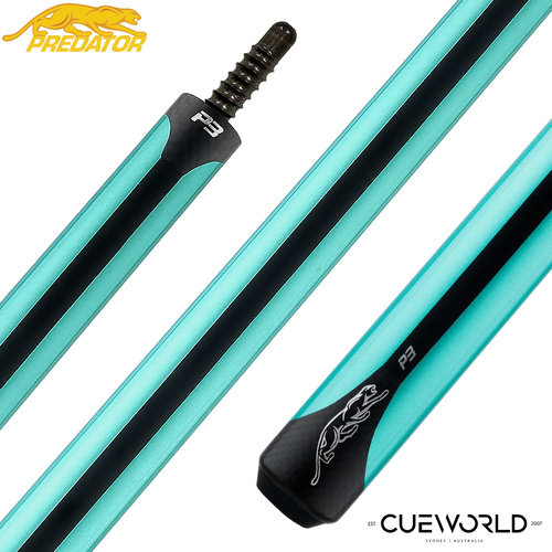 Predator P3 Pool Cue Radial Pin - Painted Teal with Black Stripe - No Wrap