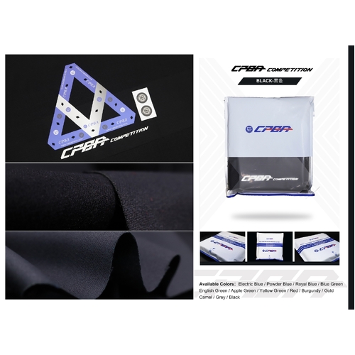 CPBA Competition Pool Table Cloth 9ft Black