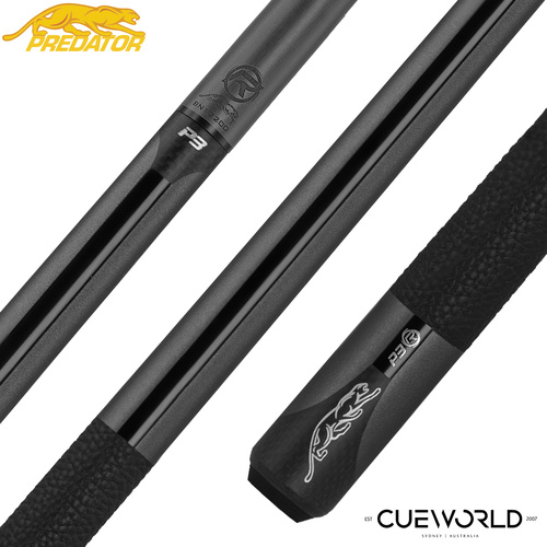 Predator P3 Metallic Grey Pool Cue Luxe Leather Wrap