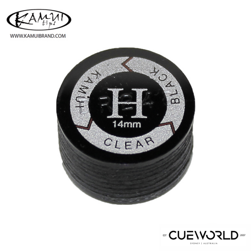 Kamui Clear Black H Pool Cue Tip 14mm