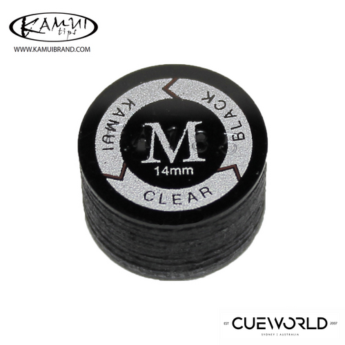 Kamui Clear Black M Pool Cue Tip 14mm