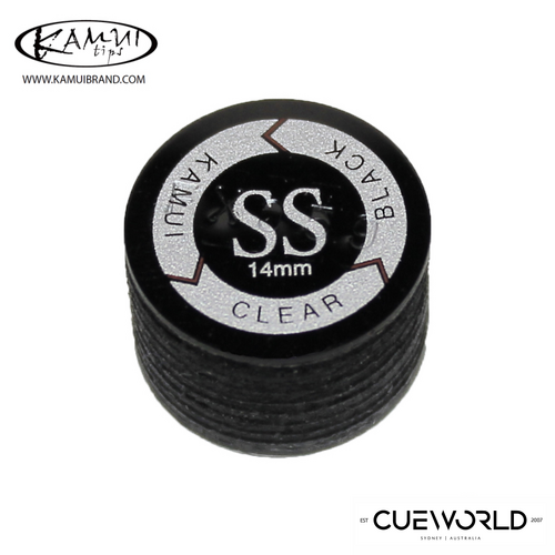 Kamui Clear Black SS Pool Cue Tip 14mm