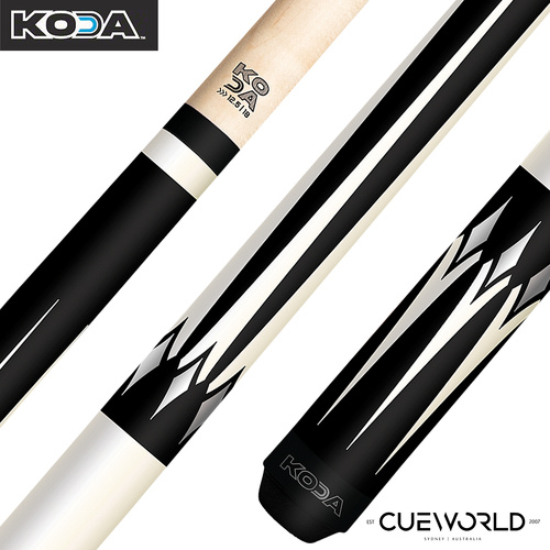 KODA KD46 Black with White Point Graphic Play Cue 12.5mm
