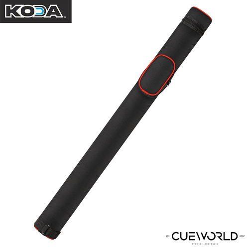 Nylon Piped Oval Polyform Hard Pool Cue Case 1B1S Black & Red