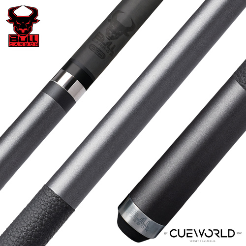 Bull Carbon Gun Metal Pool Cue with Bull Carbon Shaft 12.65mm - LD10