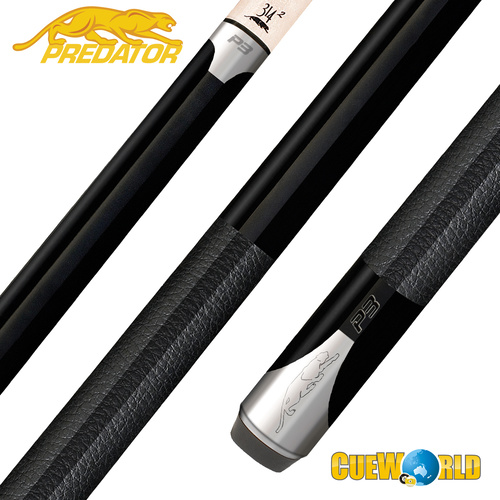 PREDATOR P3 BLACK LEATHER LUXE WRAP POOL CUE 12.75MM
