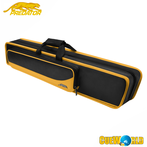 Predator Roadline Black/Yellow Soft Pool Cue Case - 4 Butts x 8 Shafts
